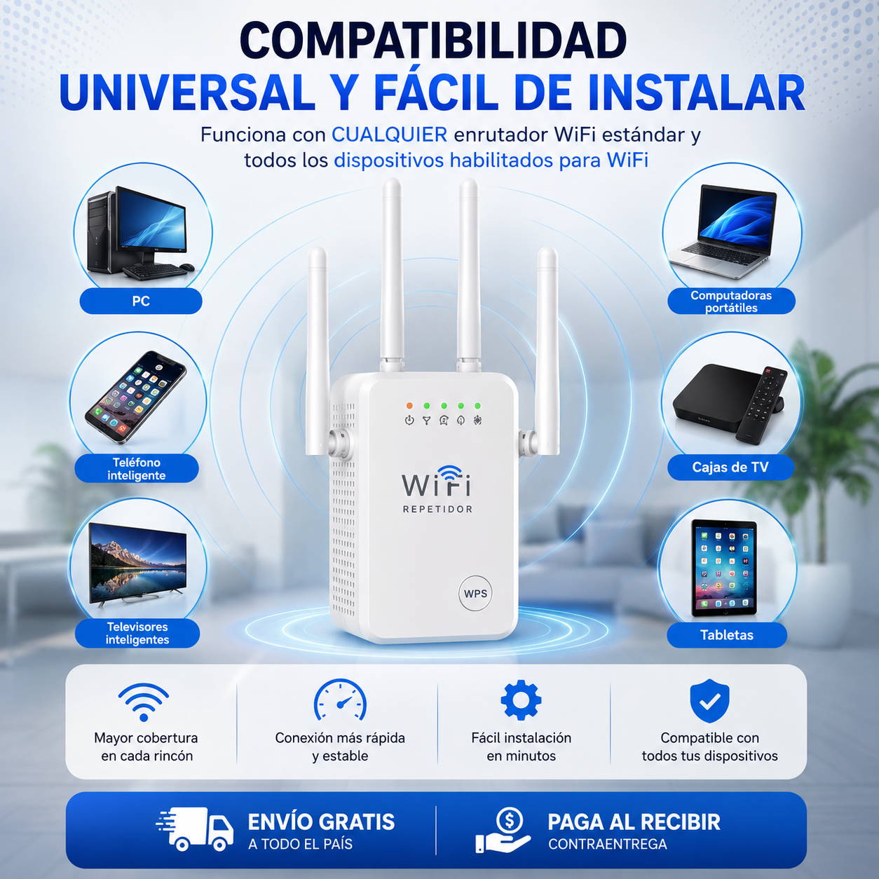 WiFiBoost™ | Amplía la cobertura WiFi en todo tu hogar.