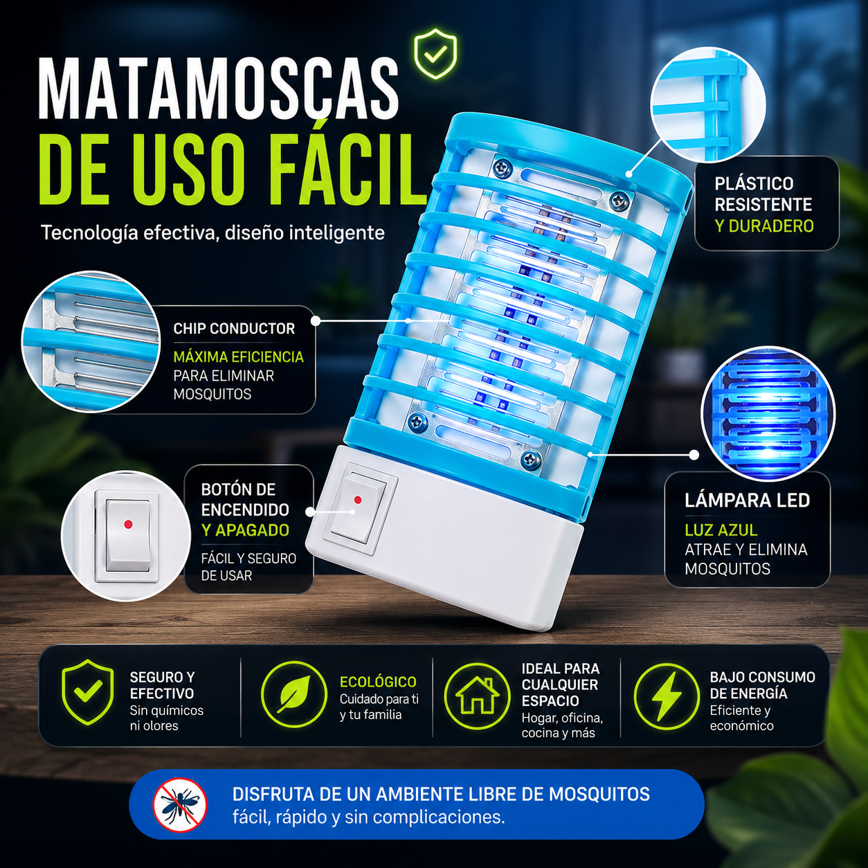 MosquiLux™ | Lampara Led Anti Mosquitos
