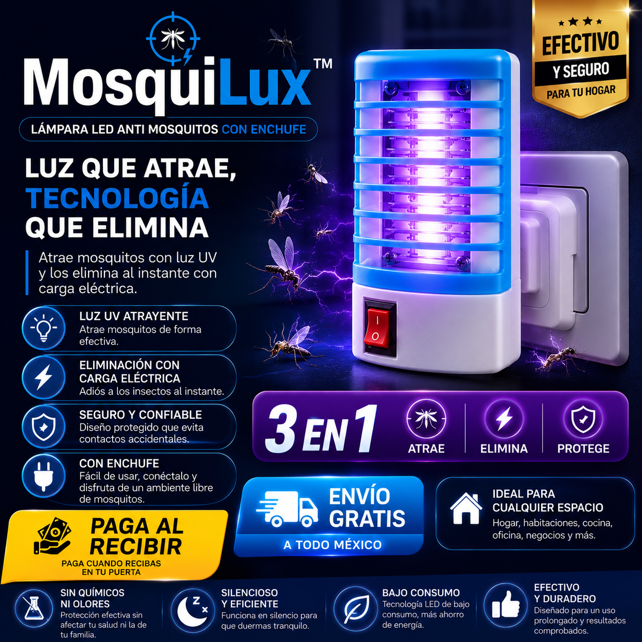 MosquiLux™ | Lampara Led Anti Mosquitos