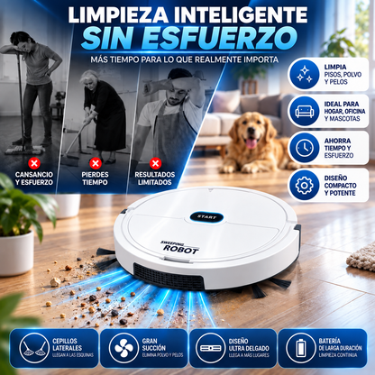 RoboClean™ | Robot Aspiradora 3 En 1 Inteligente