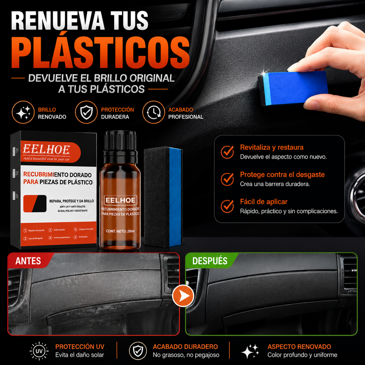 EELHOE | Renovador de plásticos 20ml