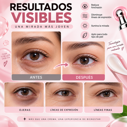 Crema de Ojos YCZ™ | con Masaje Eléctrico | Reduce Ojeras y Desinflama tu Mirada