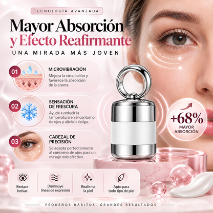 Crema de Ojos YCZ™ | con Masaje Eléctrico | Reduce Ojeras y Desinflama tu Mirada