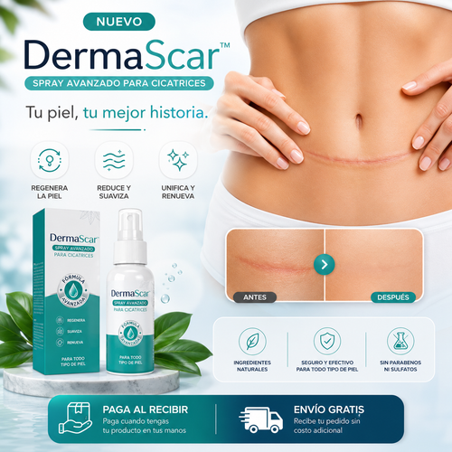 DermaScar™ | Spray Cicatrices | Nutre, hidrata y protege tu piel cada día