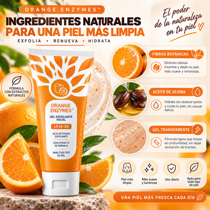 🍊 Orange Enzymes™ | Gel Exfoliante Facial para una Piel Más Suave y Radiante