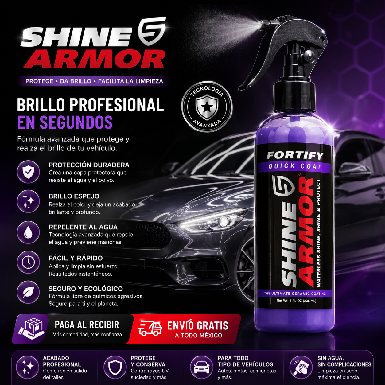 Shine Armor | Spray De Revestimiento Ceramico Carro
