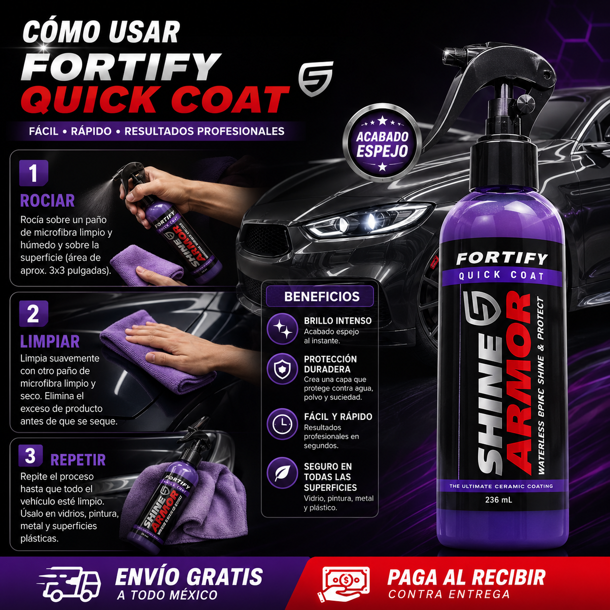 Shine Armor | Spray De Revestimiento Ceramico Carro