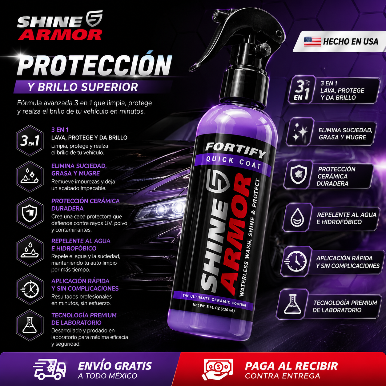 Shine Armor | Spray De Revestimiento Ceramico Carro